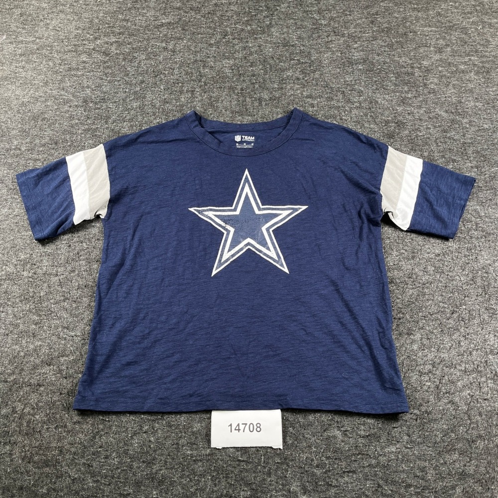 Dallas Cowboys T-Shirt Womens Medium Blue Team Apparel Football NFL Short Sleeve